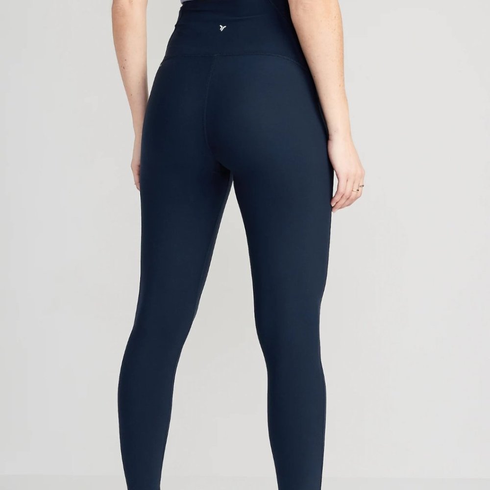 OLD NAVY Women's Extra High-Rise Leggings SIZE MEDIUM, Navy Blue 7/8 ankle lengt